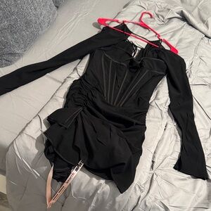 House of CB Black Long Sleeve Dress